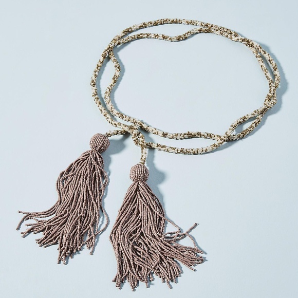 Anthropologie Accessories - HTF NWT ANTHROPOLOGIE Borla Beaded Tasseled Belt